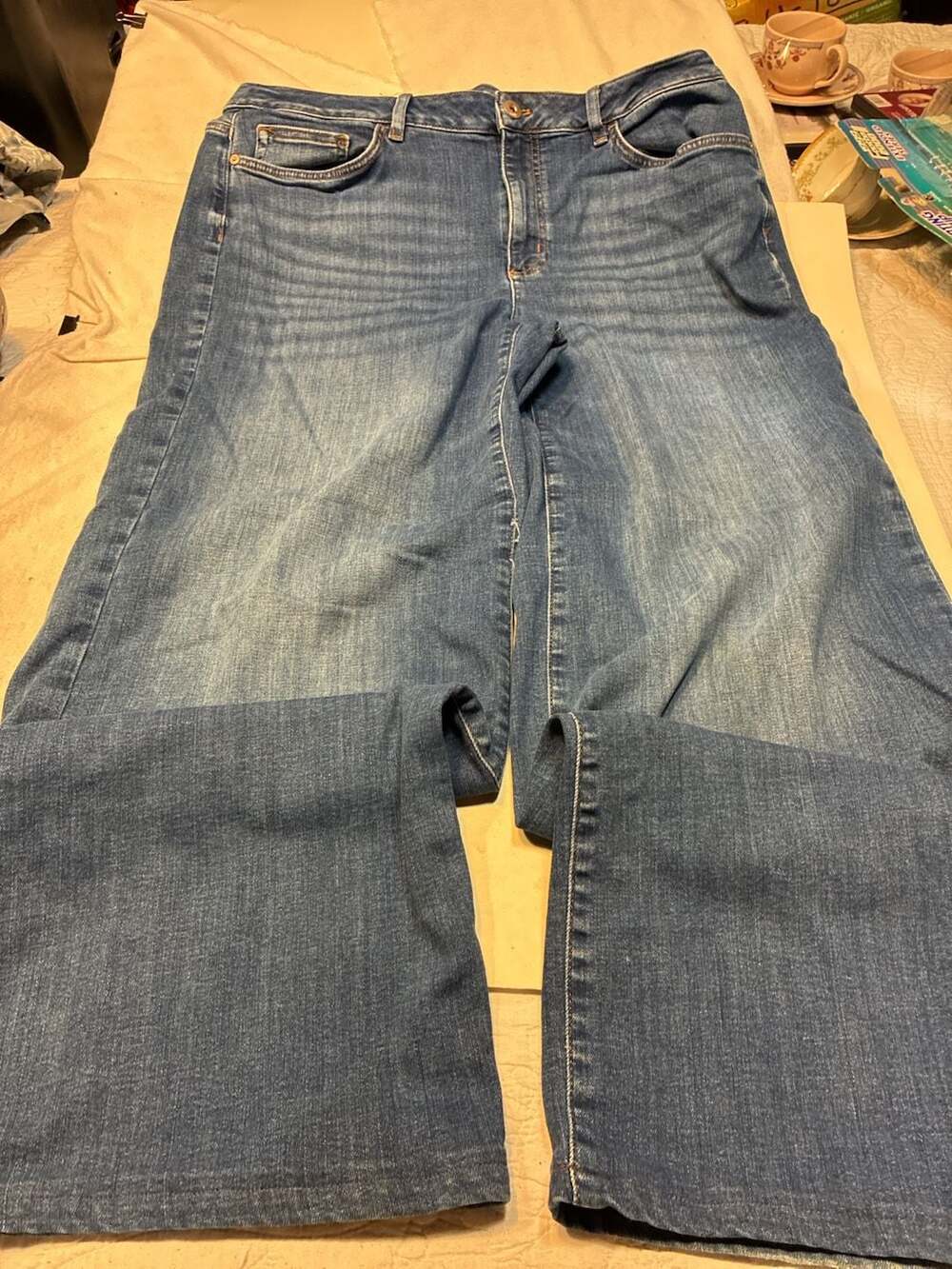 J.Jill Denim Wide Leg Jeans Size 18 Blue Denim